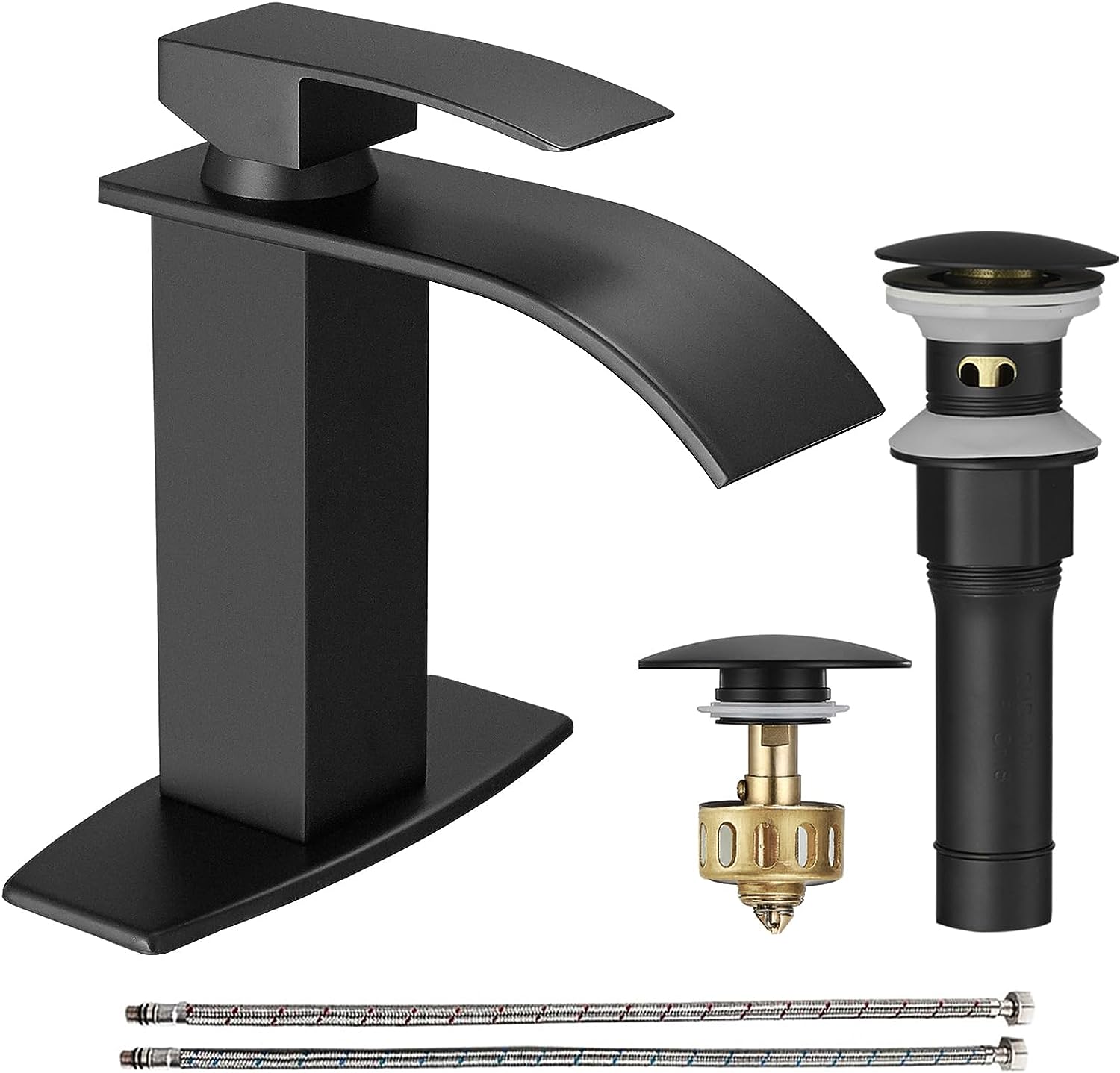 Hoimpro Black Waterfall Bathroom Faucet with cUPC [...]