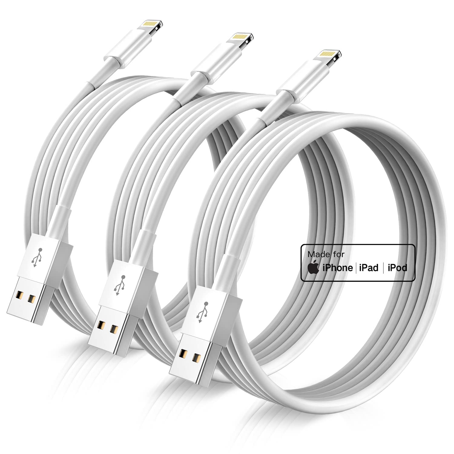 iPhone Charger Cord Lightning Cables, Original [3Pack [...]
