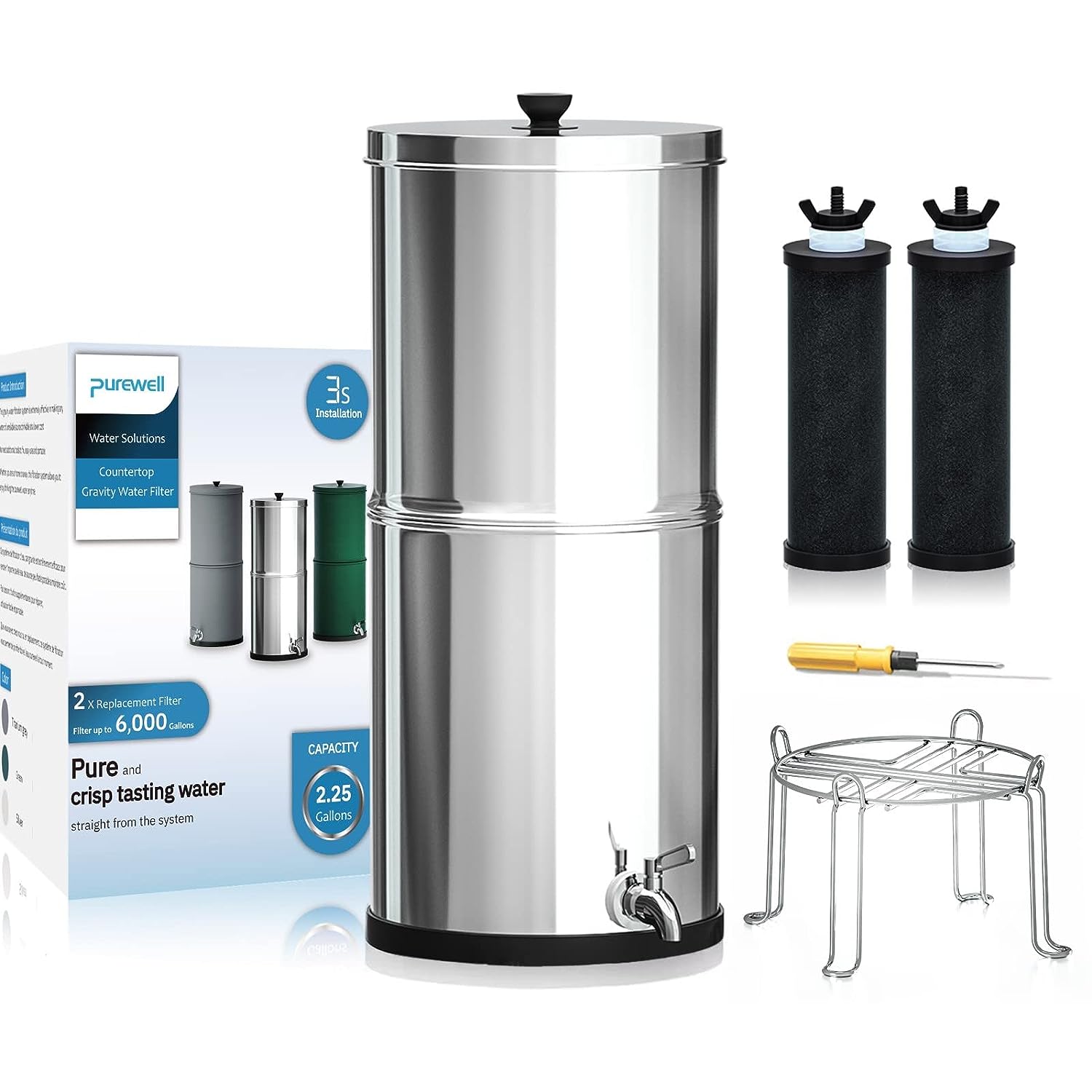 Purewell 3-Stage 0.01μm Ultra-Filtration Gravity Water [...]