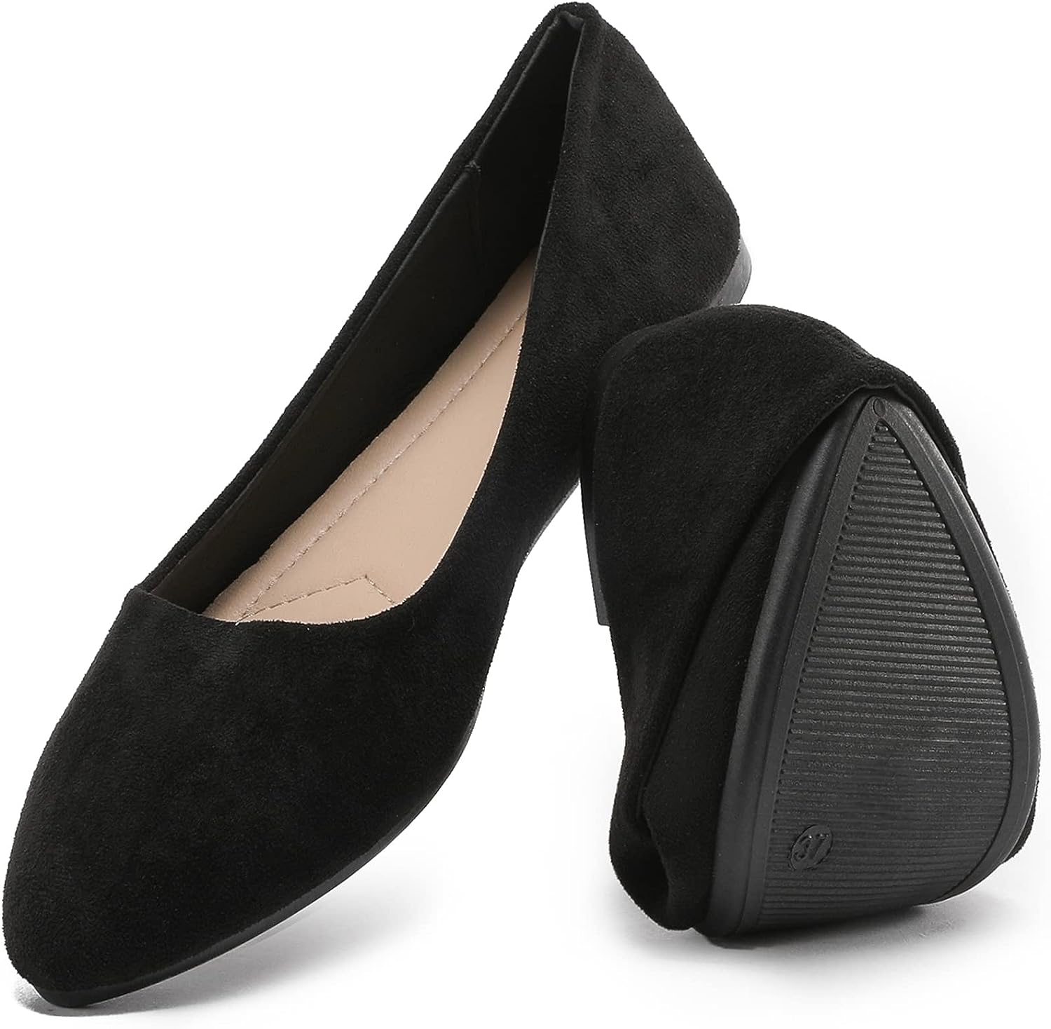 HEAWISH Women’s Black Flats Shoes Comfortable Suede [...]