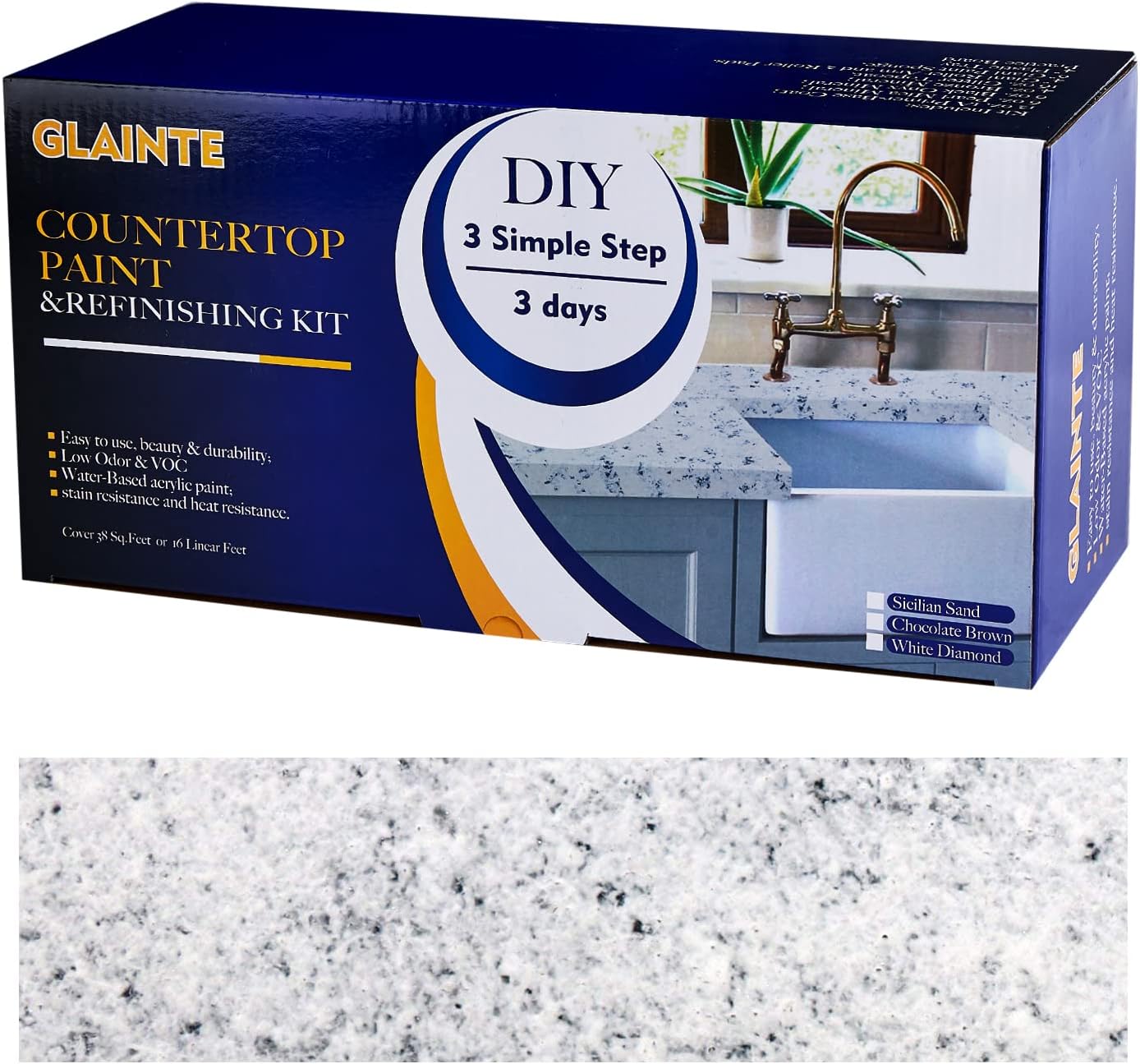GLAINTE Granite Countertop Paint Kit - White Diamond [...]