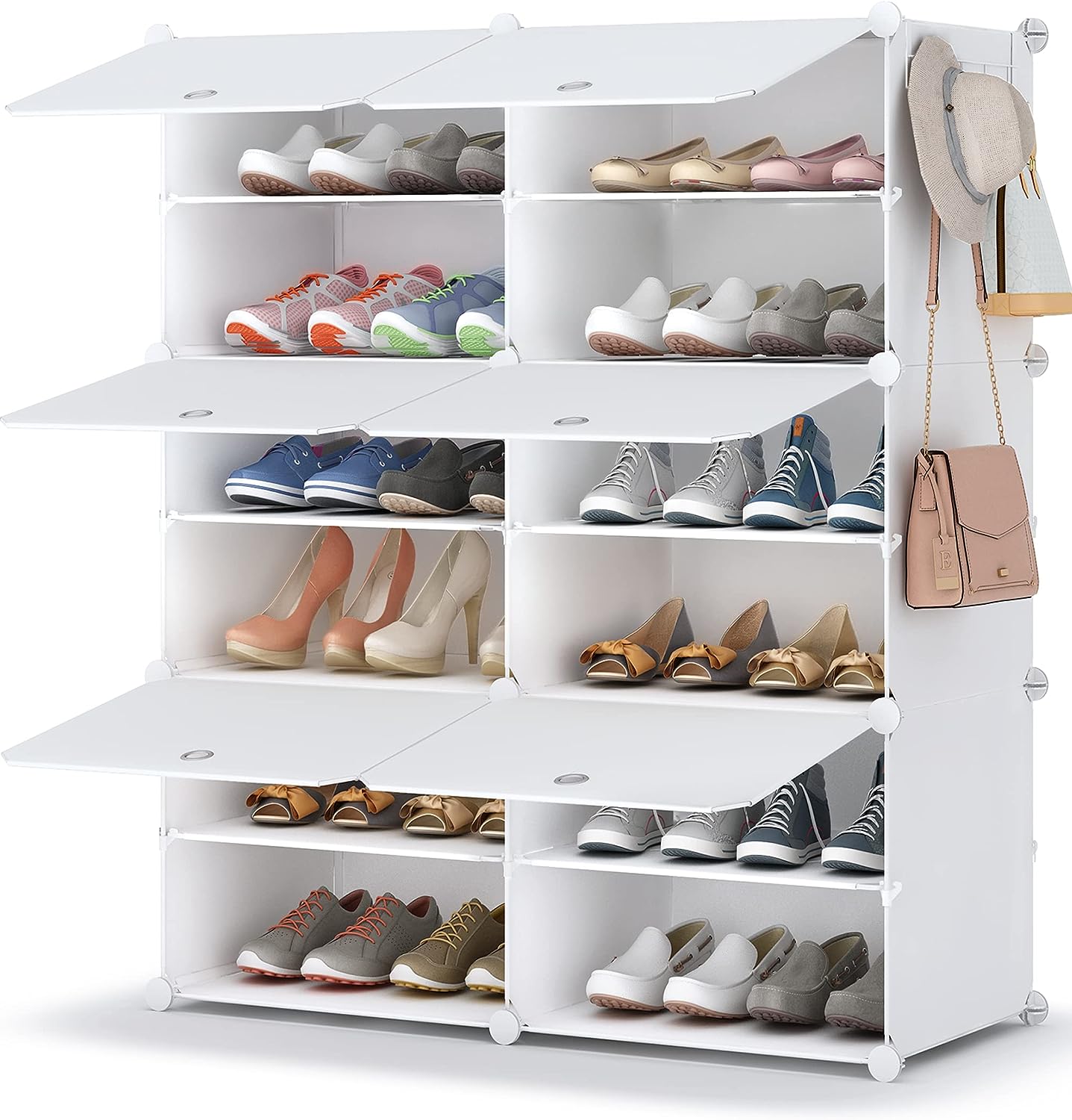 HOMIDEC Shoe Rack, 6 Tier Shoe Storage Cabinet 24 Pair [...]