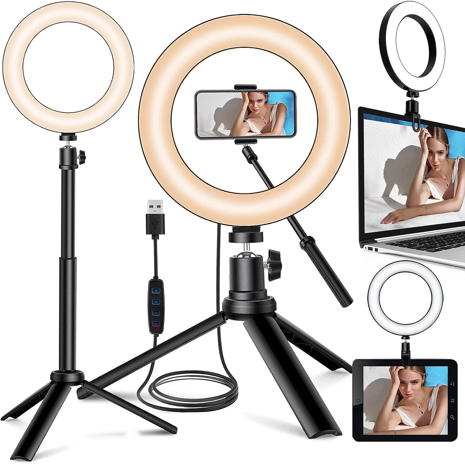 JIOZER,Selfie Ring Light for Zoom Meeting, Dimmable [...]