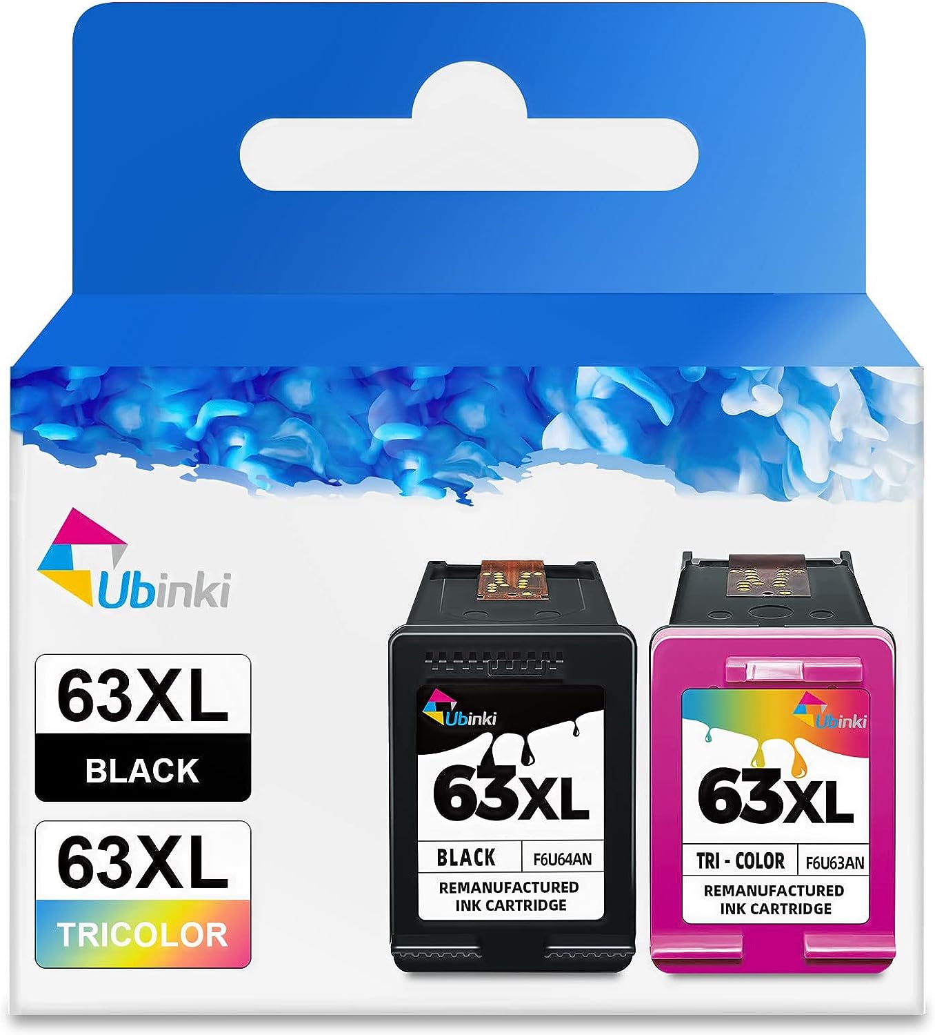 Ubinki 63XL Ink Cartridge Black Color Combo Pack [...]