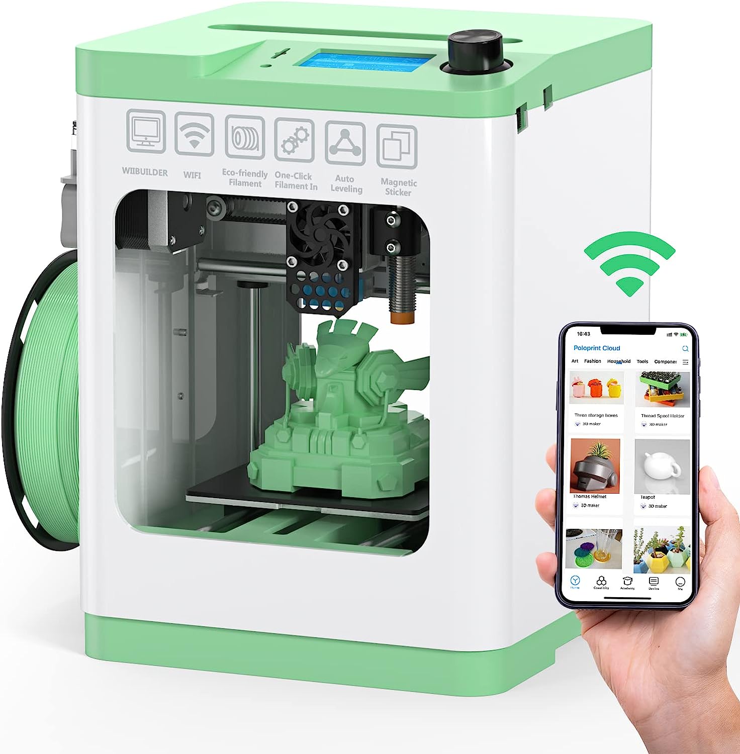 Entina Tina2S 3D Printers with Wi-Fi Cloud Printing, [...]