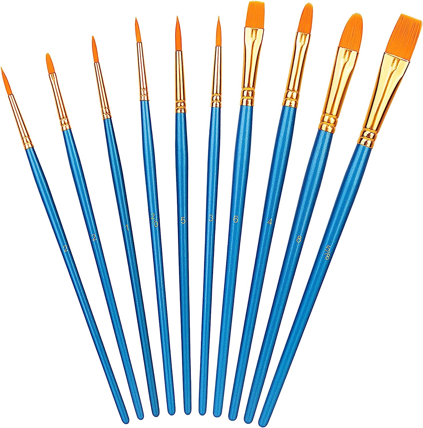 Amazon Basics Paint Brush Set, Nylon Paint Brushes for [...]