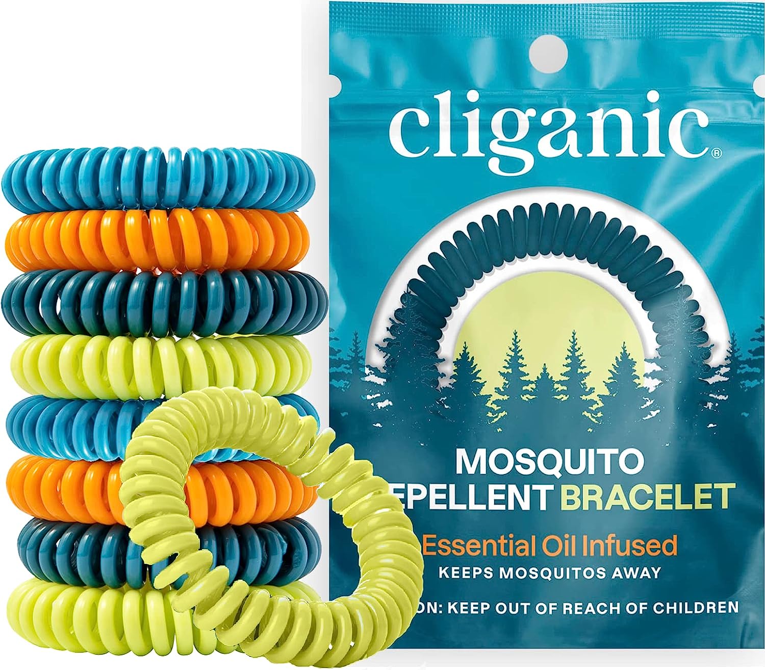 Cliganic 25 Pack Mosquito Repellent Bracelets, DEET- [...]