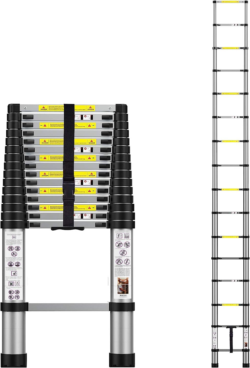Telescoping Extension Ladder 15.5FT, Aluminum [...]