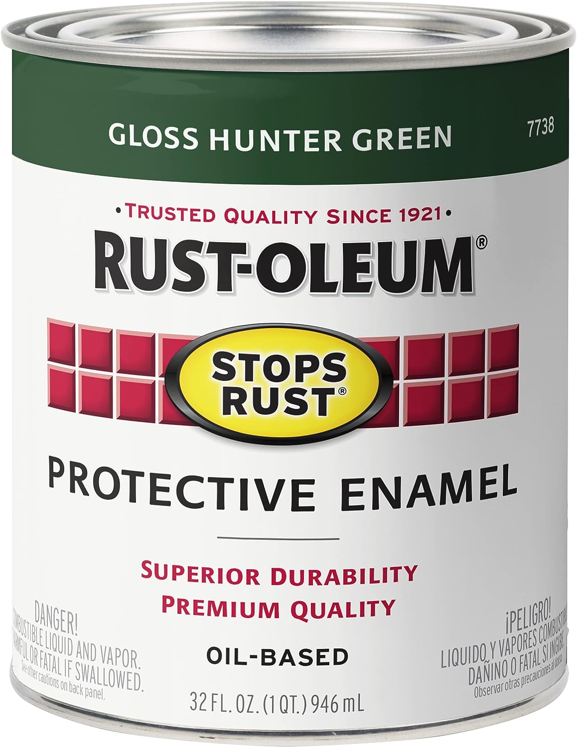 Rust-Oleum 7738502 Stops Rust Brush On Paint, Quart, [...]