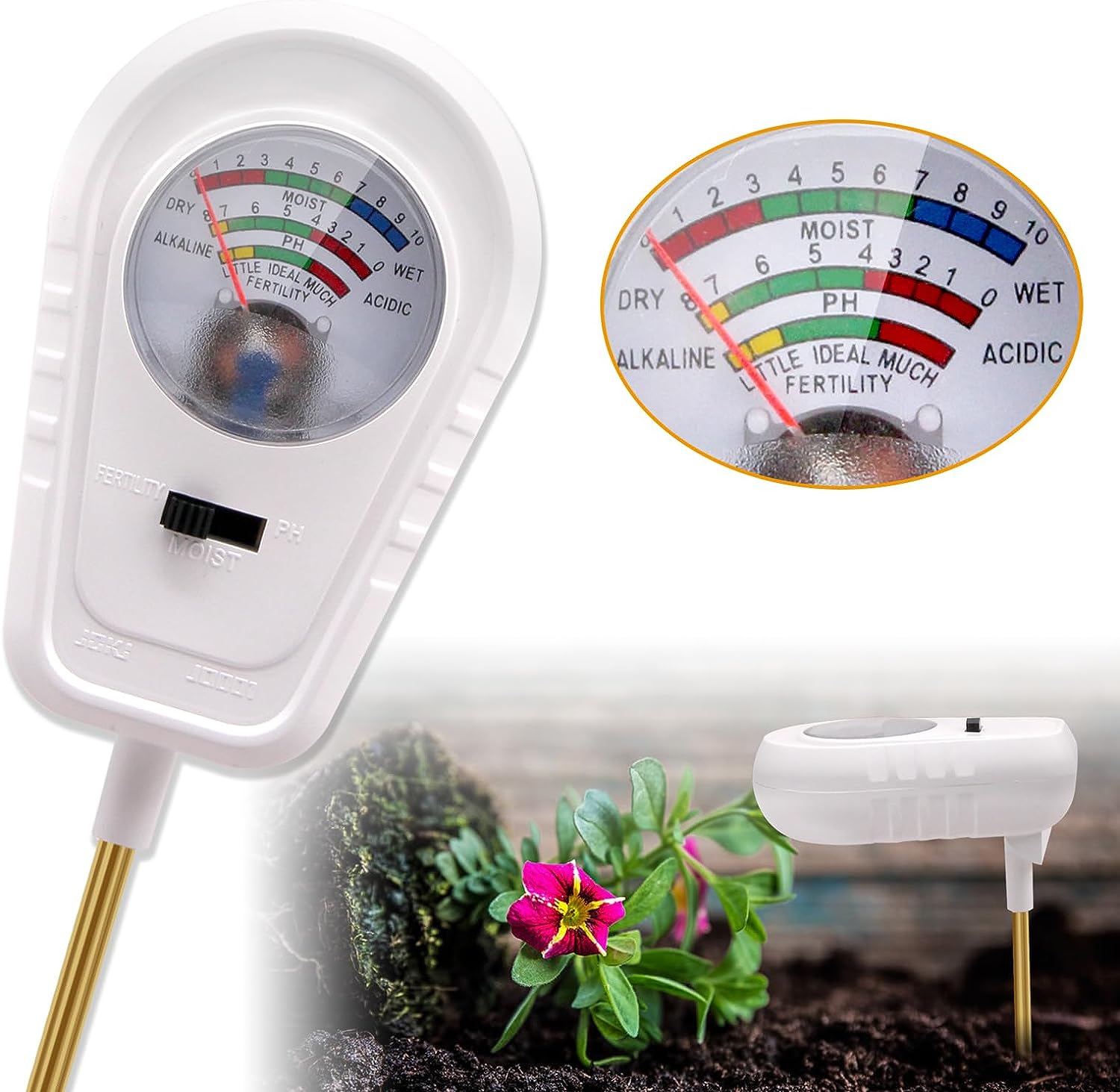 Soil Test Kit 3-in-1, Soil Moisture Meter, Soil PH [...]