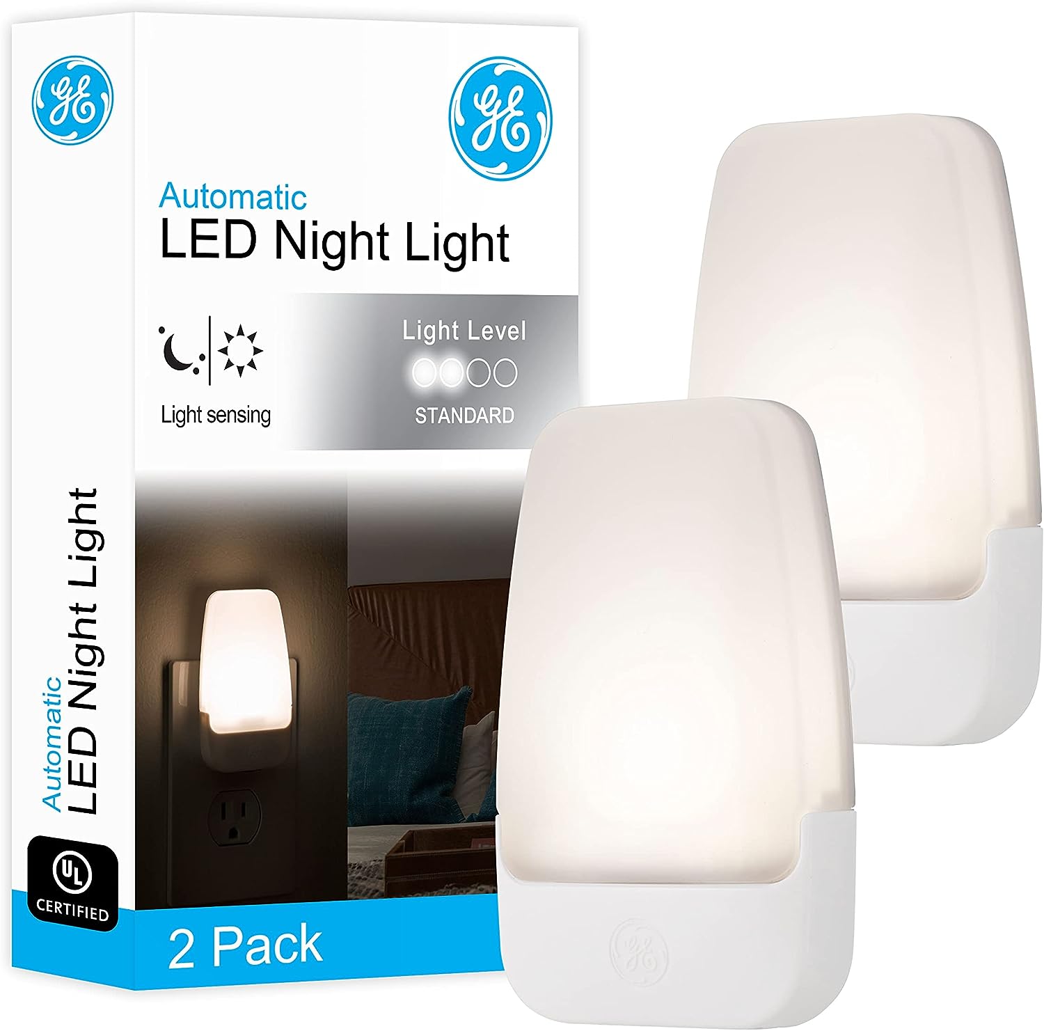 GE LED Night Light, Plug-in, Dusk to Dawn Sensor, Warm [...]