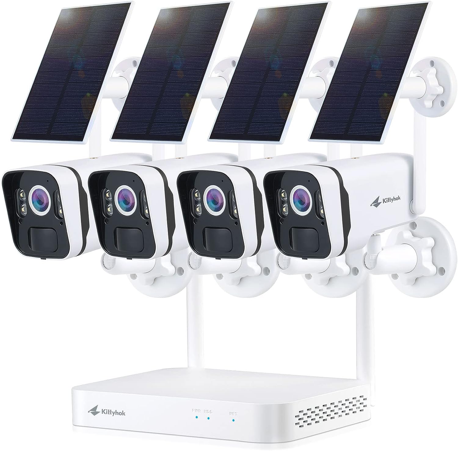 Kittyhok Solar Home Security Camera System, 4pcs 2k [...]