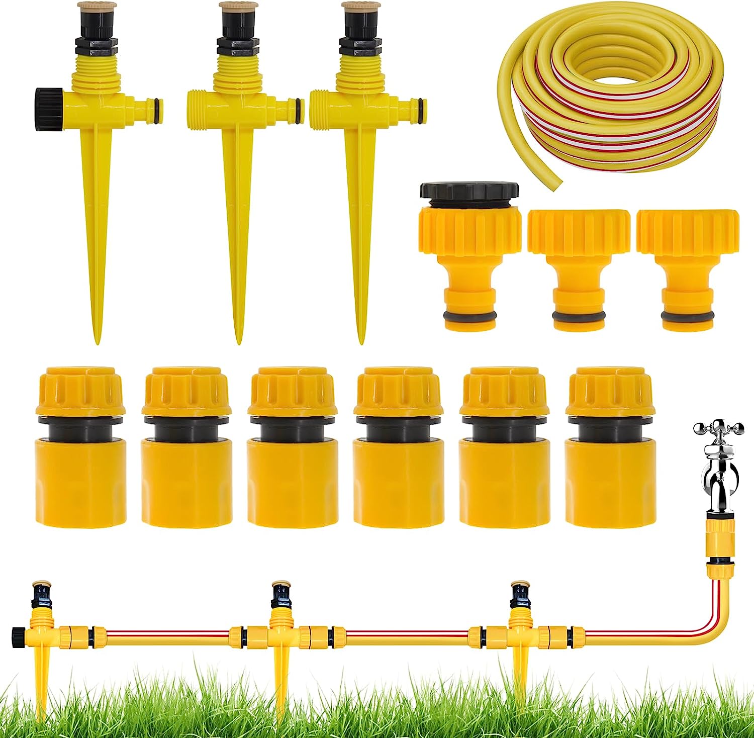 Above Ground Sprinkler System Kit for Large Areas, 3 [...]