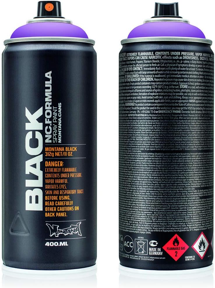 Montana Cans Montana Black 400ml Color, Monster Spray Paint