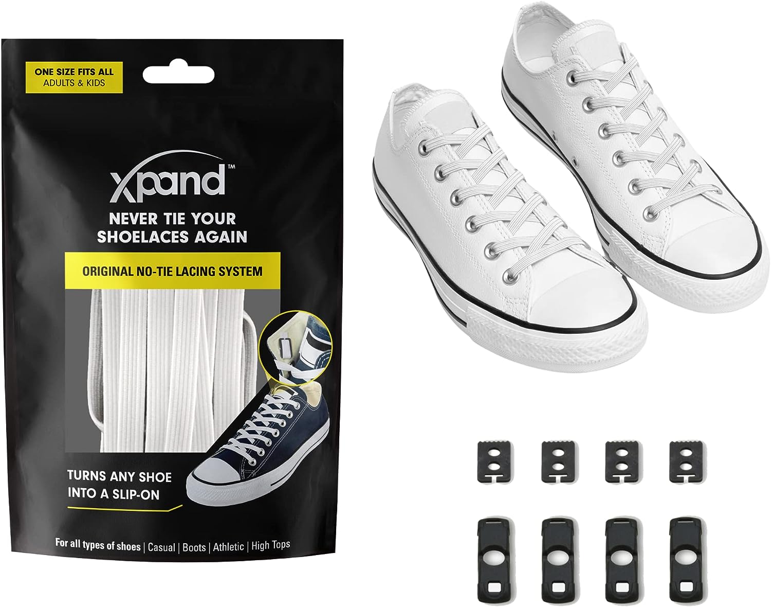Xpand No Tie Shoelaces System with Elastic Laces - One [...]