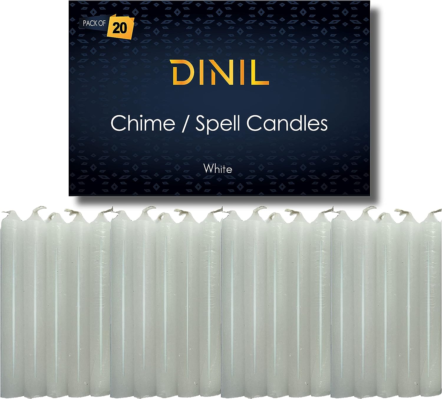 Dinil – Set of 20 White Spell & Chime Candles – [...]