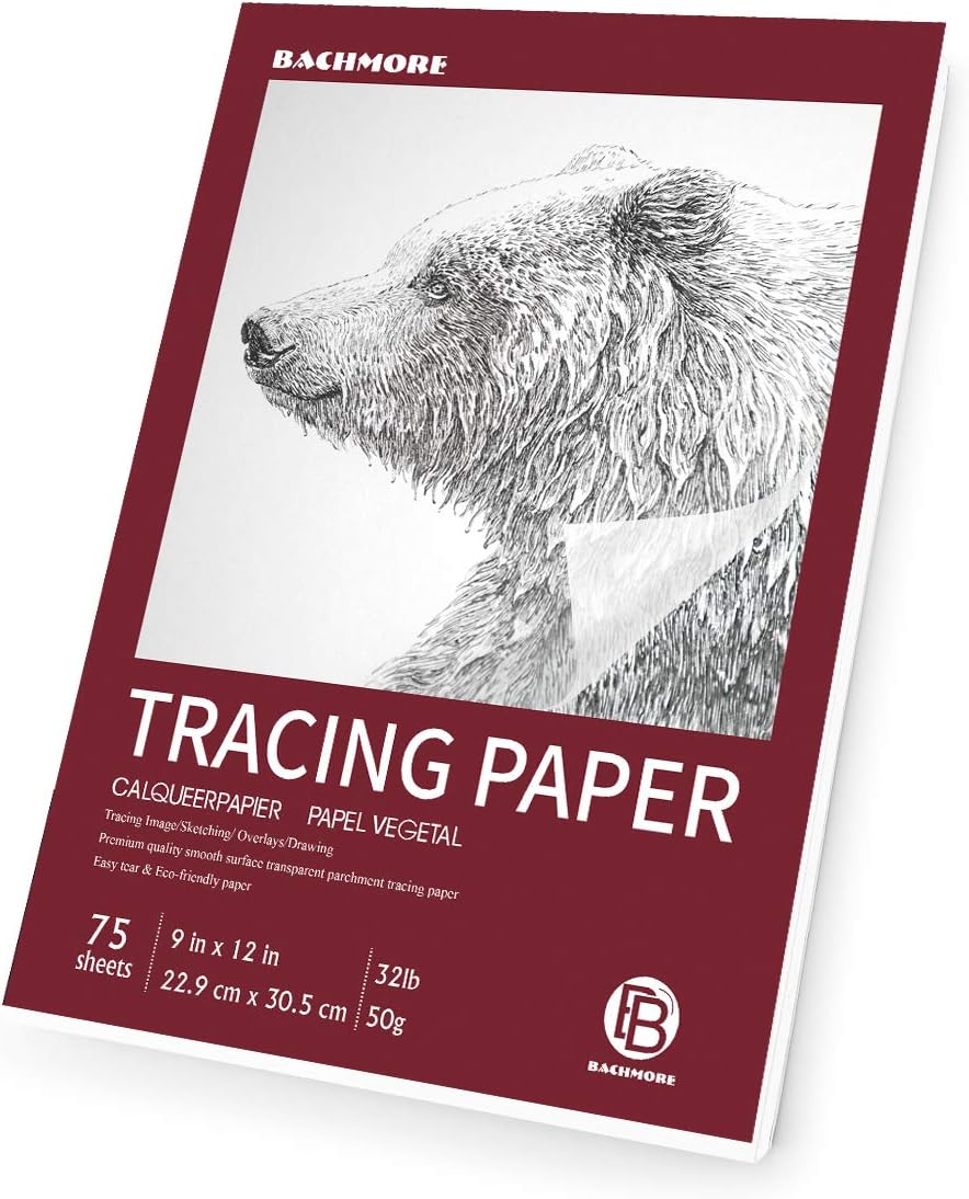 Bachmore 9”x12” Artist’s Tracing Paper Pad, 75 Sheets [...]