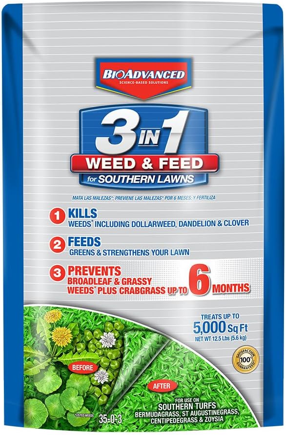 BioAdvanced 3-In-1 Weed and Feed for Southern Lawns, [...]