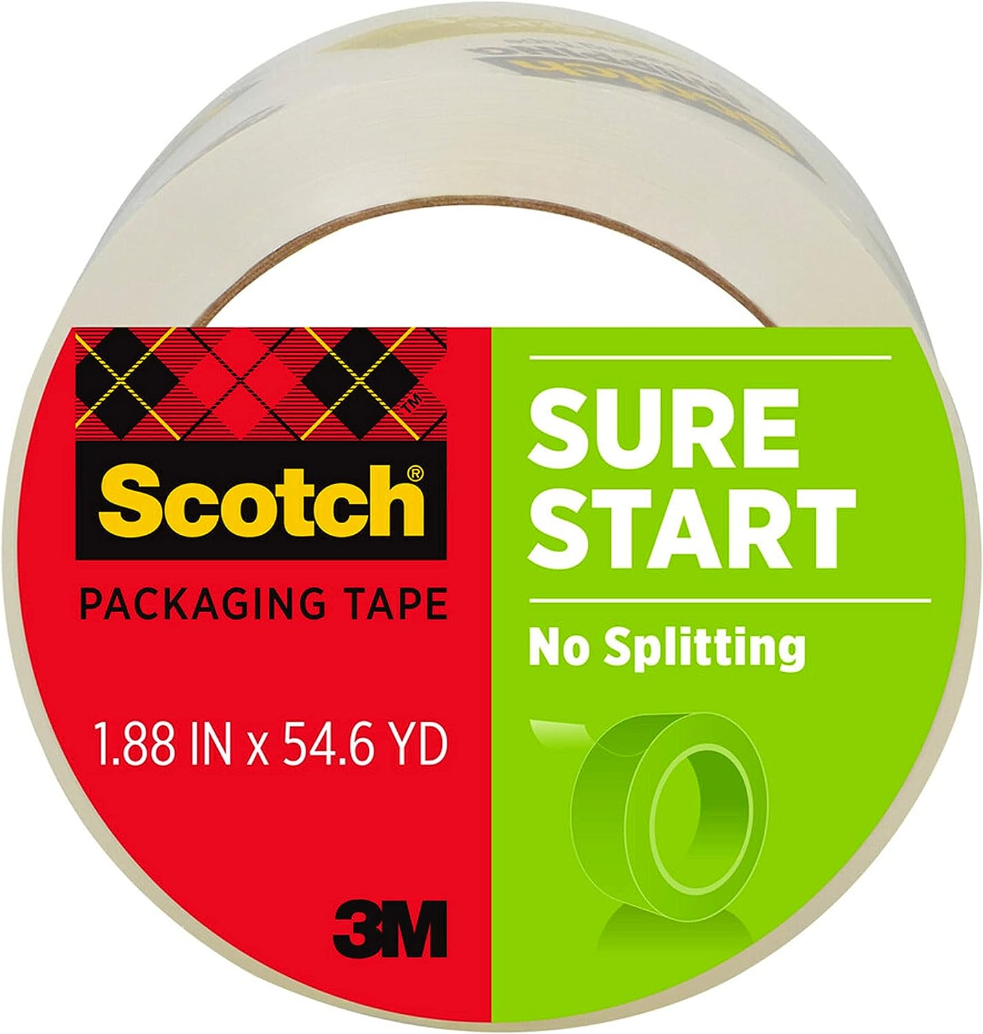 Scotch Sure Start Shipping Packaging Tape, 1.88