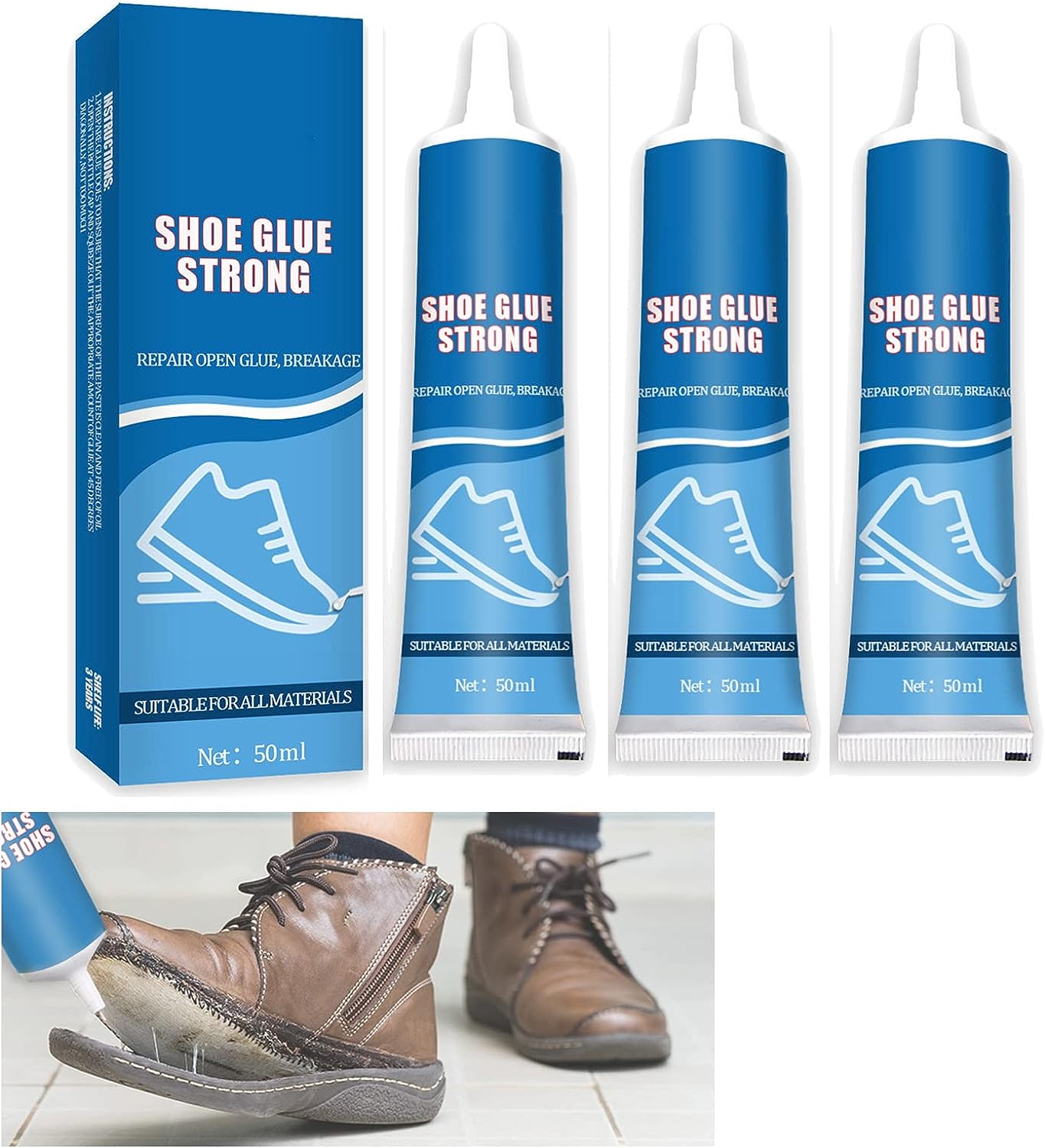 QINGYY Self-Adhesive Shoemaker Shoe Glue Waterproof [...]