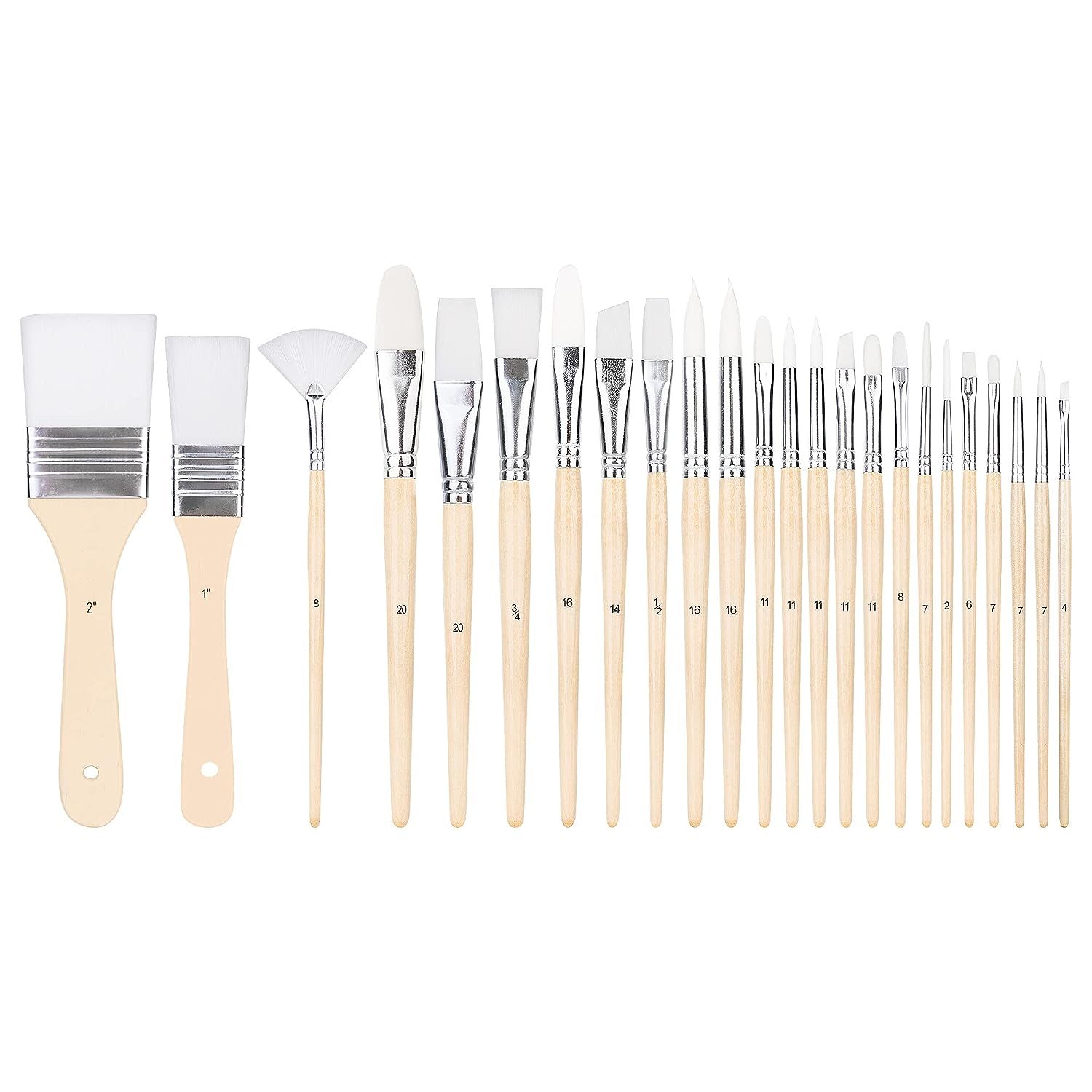 Amazon Basics Multi-shaped Nylon Paint Brushes for for [...]