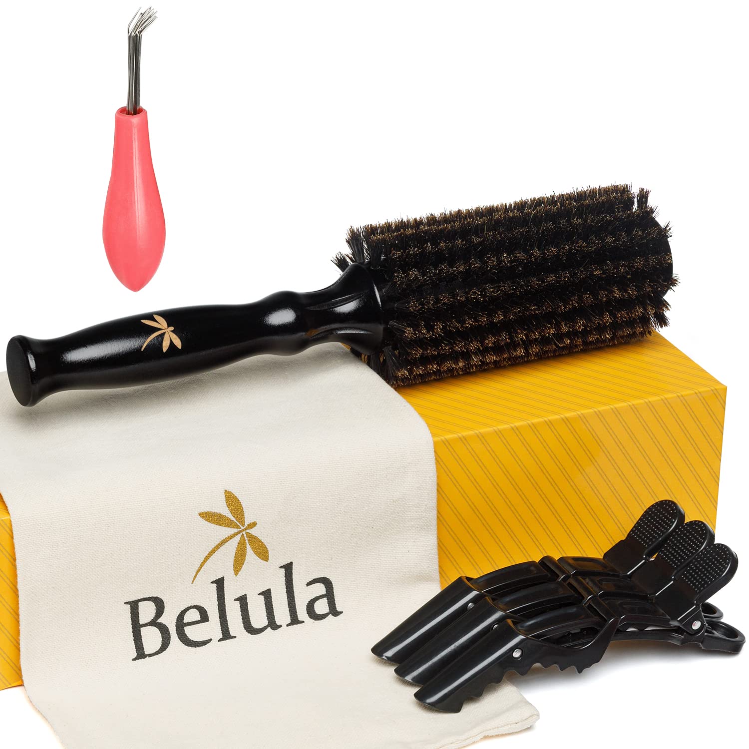 Belula 100% Soft Boar Bristle Round Brush for Blow [...]