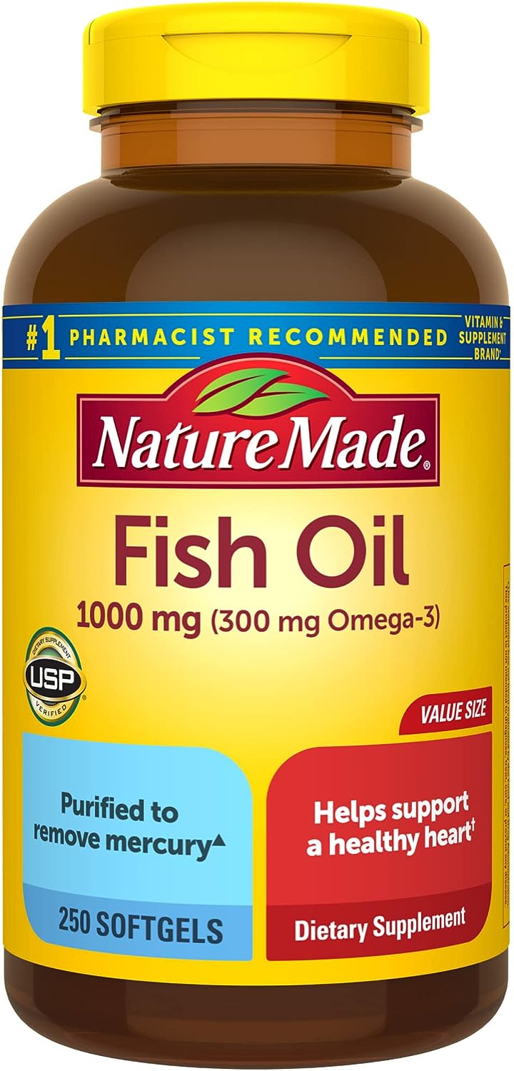 Nature Made Fish Oil 1000 mg Softgels, Fish Oil [...]