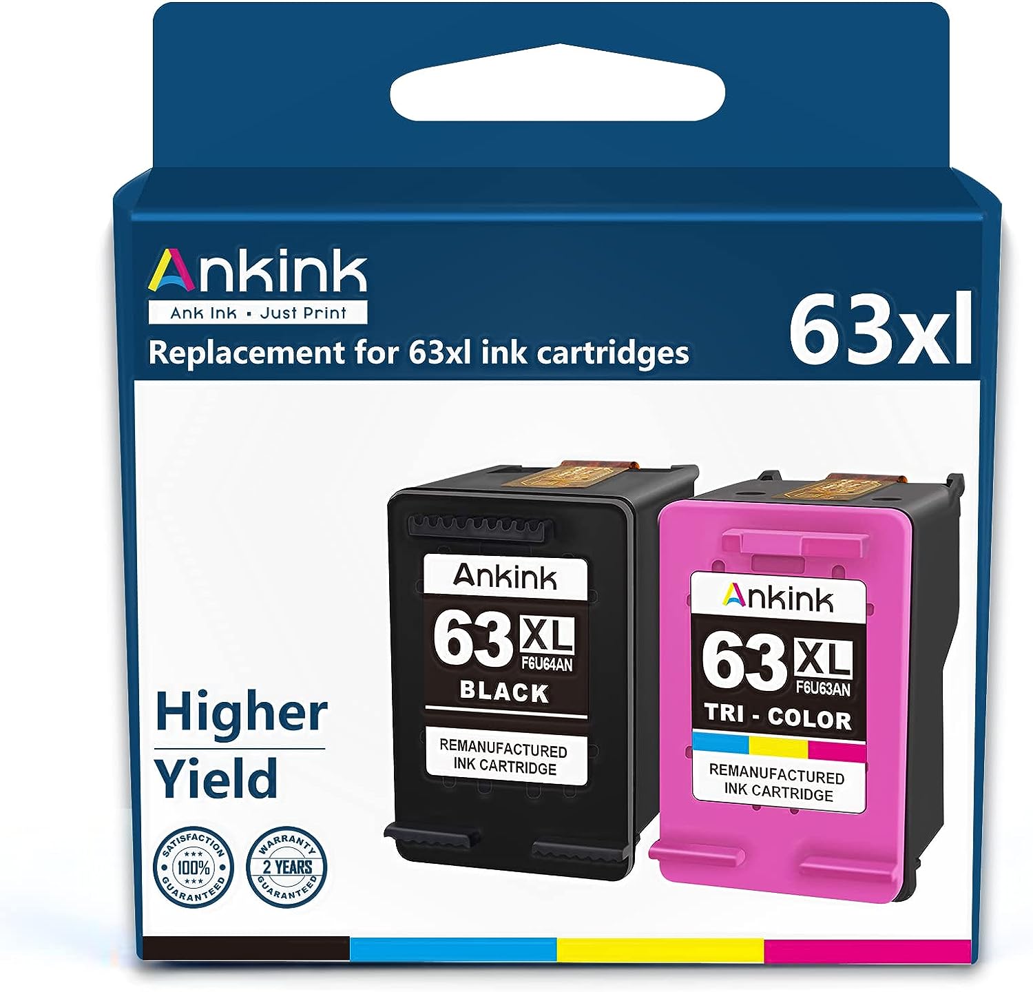 Ankink 4x Capacity 63XL Ink Cartridges Black and Color [...]