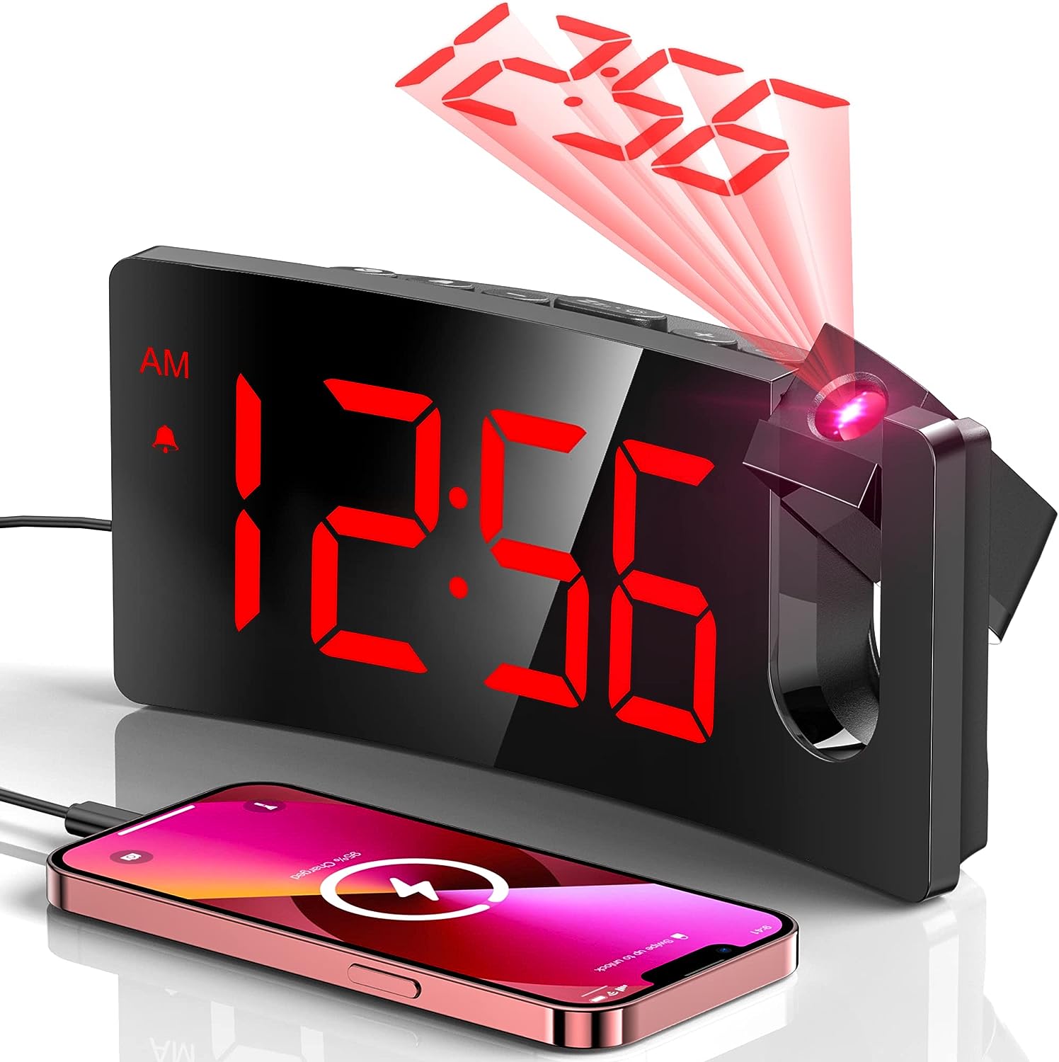 Projection Alarm Clock, Digital Clock with 180° [...]