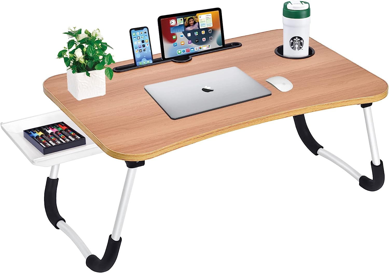 Laptop Bed Desk Table Tray Stand with Cup [...]