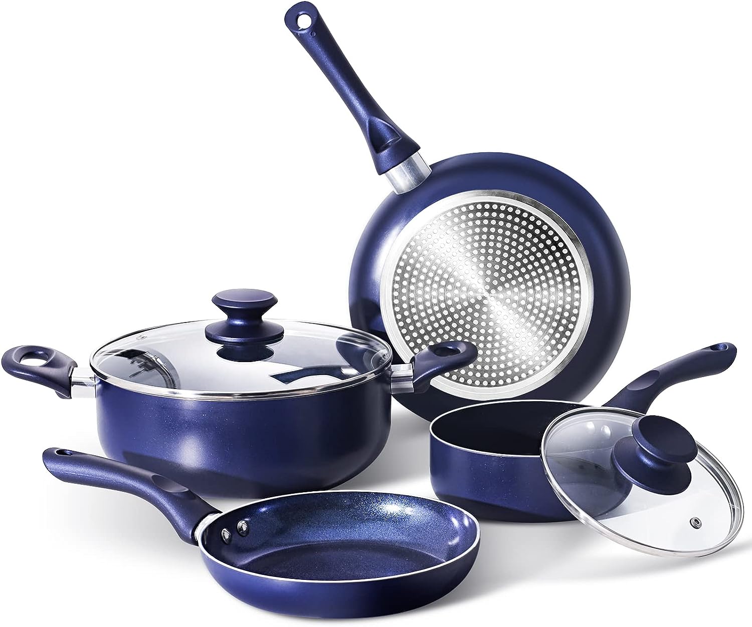 6 Pieces Pots and Pans Set,Aluminum Cookware Set, [...]