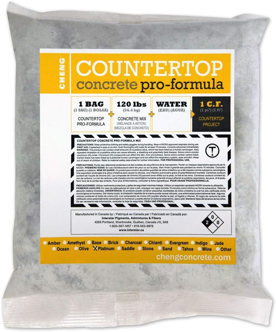 Cheng Concrete Countertop Pro-Formula Mix - Platinum