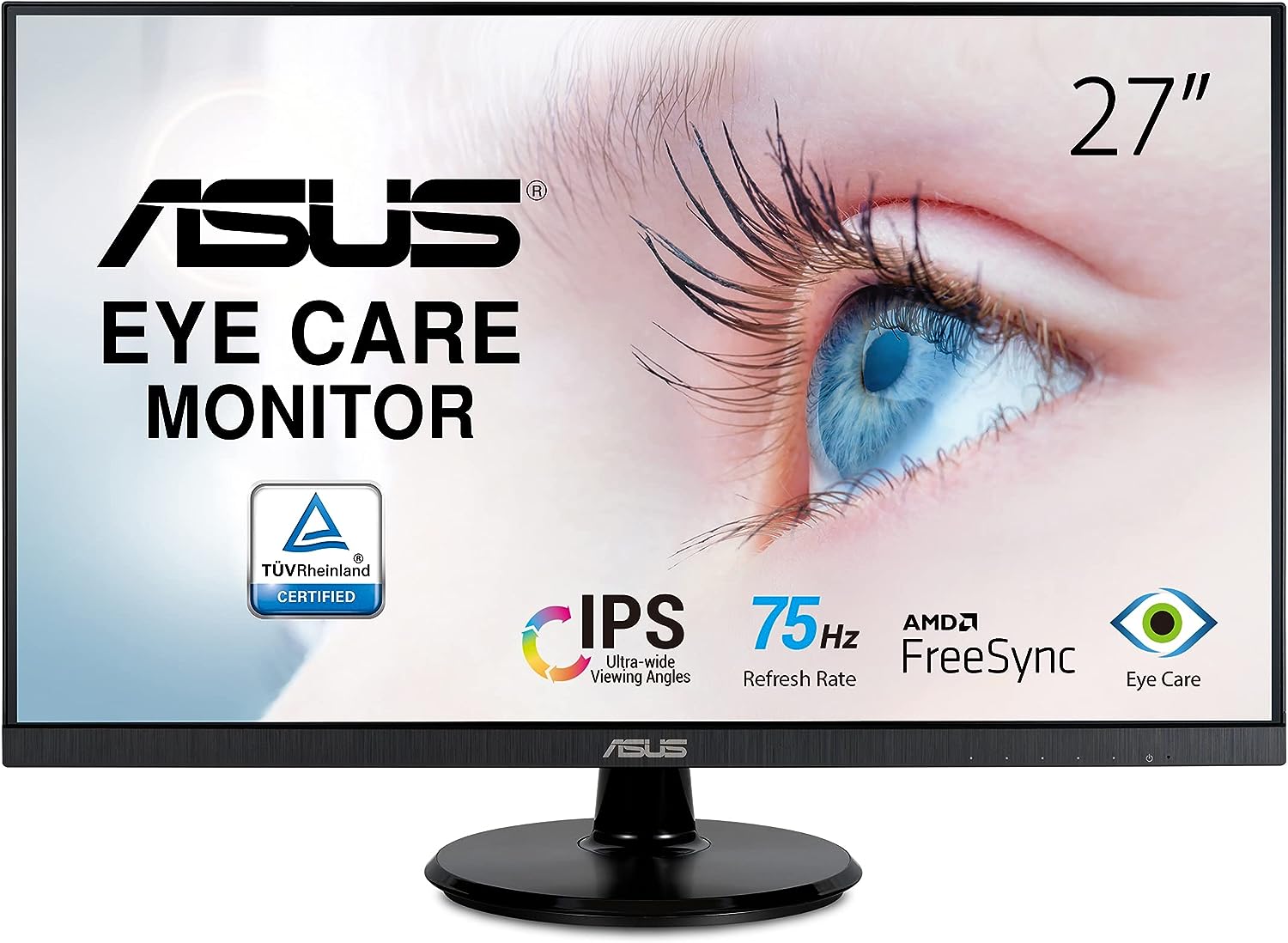 ASUS 27” 1080P Monitor (VA27DQ) - Full HD, IPS, 75Hz, [...]