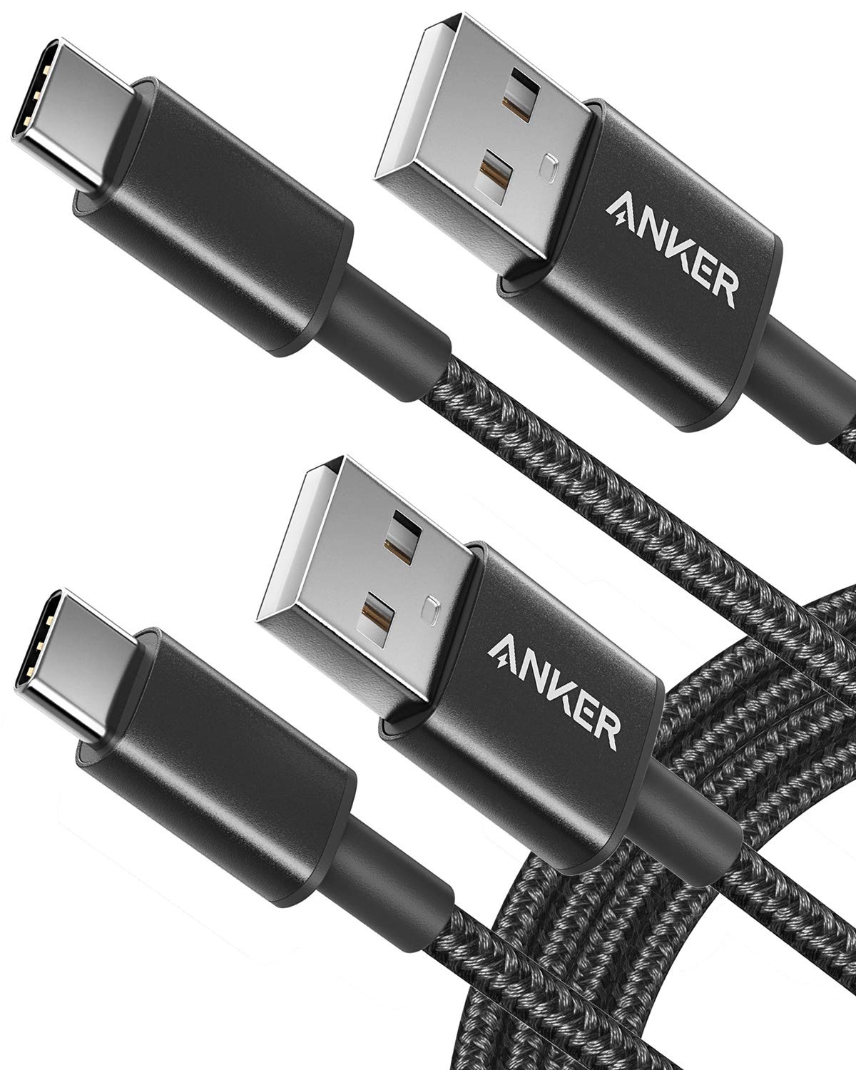 Anker USB C Cable, [2-Pack, 6ft] Premium Nylon USB A [...]