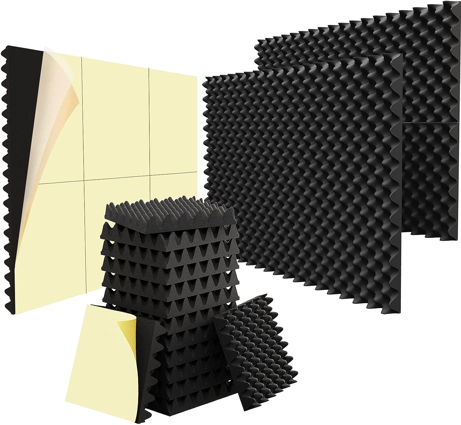 WVOVW 12 Pack Sound Proofing Egg Crate Foam Pad, Self- [...]