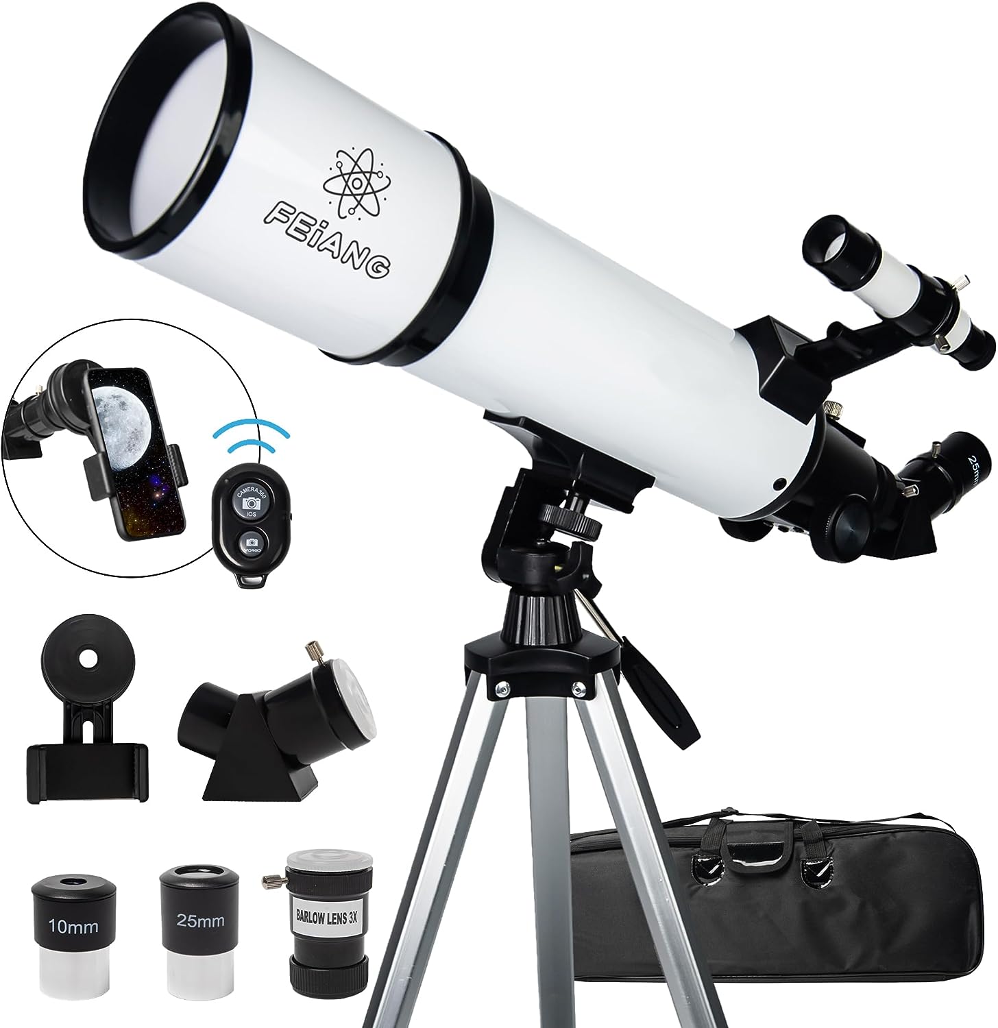 Telescope 80mm Aperture 600mm - for Beginners & Adults [...]