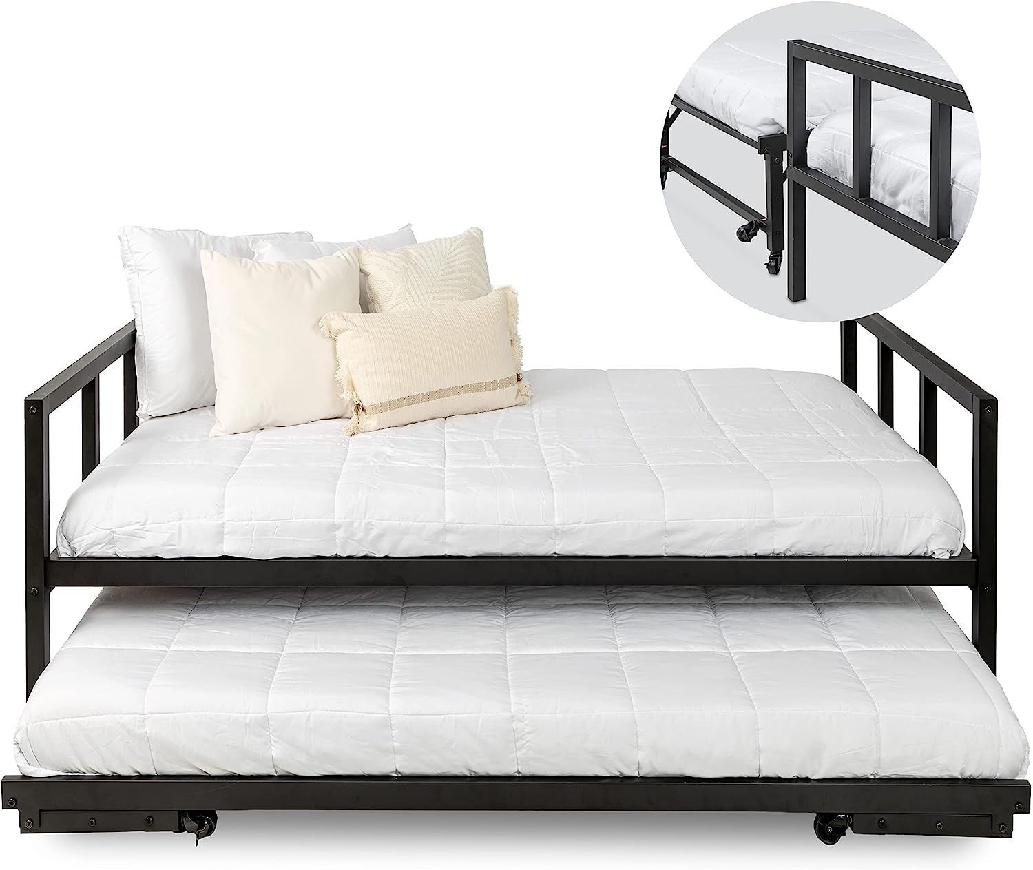 Milliard Twin Daybed and Fold- Up Trundle Set, Black [...]