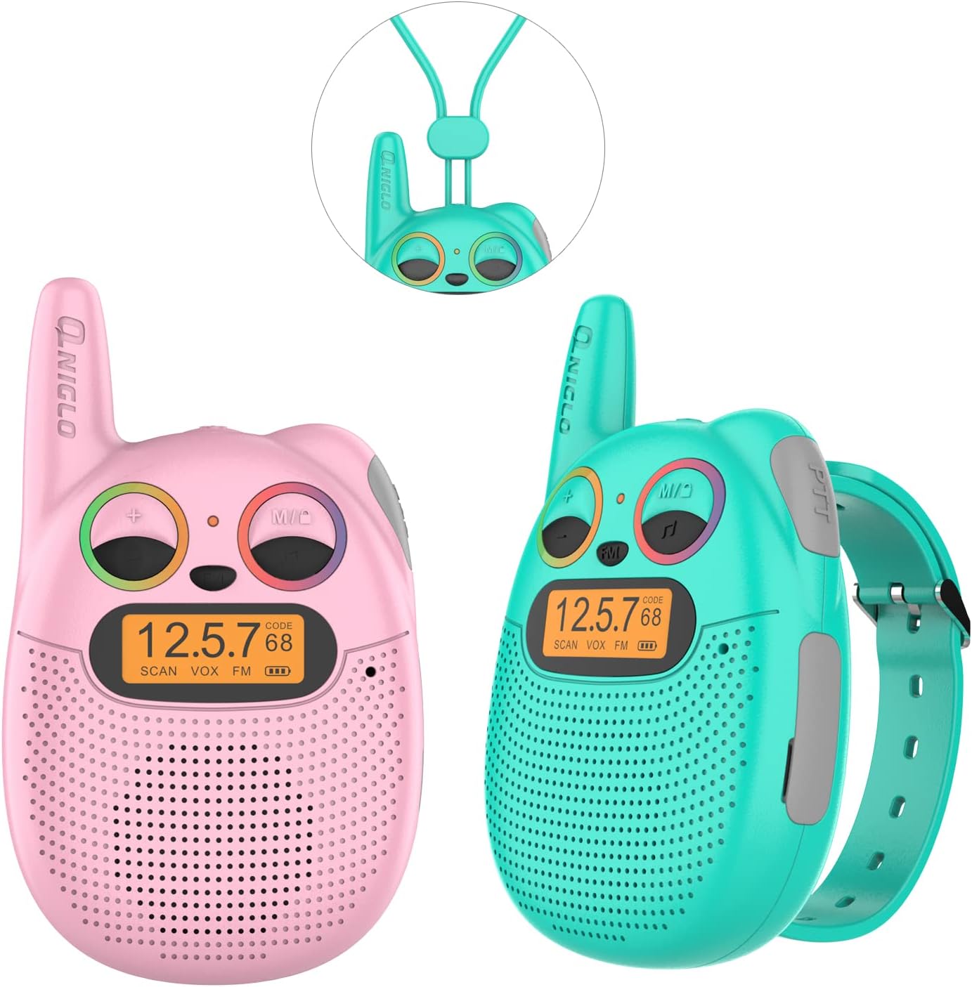 Qniglo Walkie Talkies for Kids Rechargeable, 2 Pack [...]