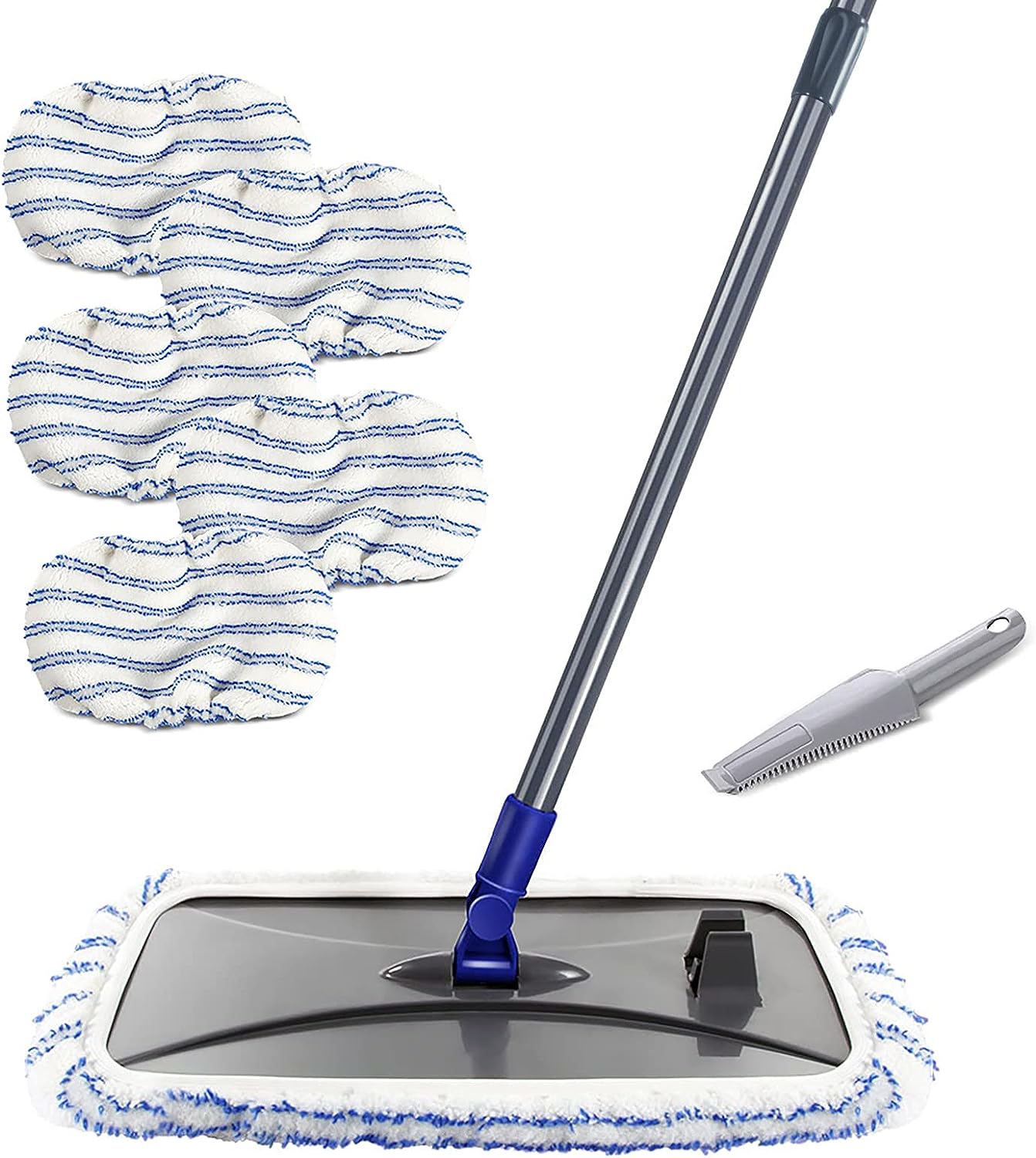 Masthome Large Surface Microfiber Flat Mop with 5 [...]