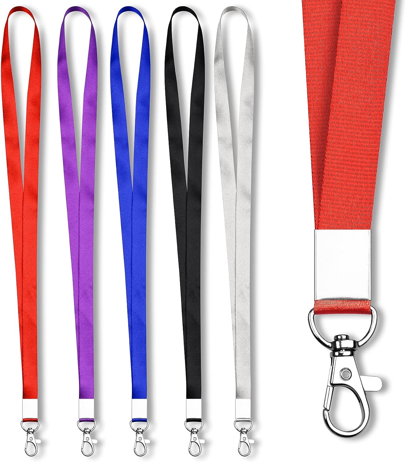 Mcyye 5 Colors Lanyards with Clip for ID Badges & [...]