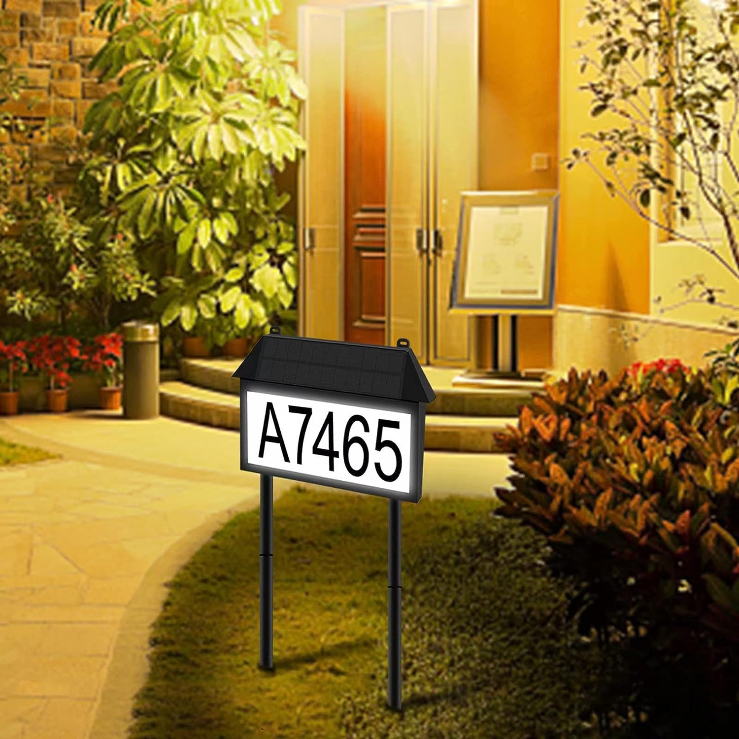 Solar Address Sign, Lighted House Numbers for Outside, [...]