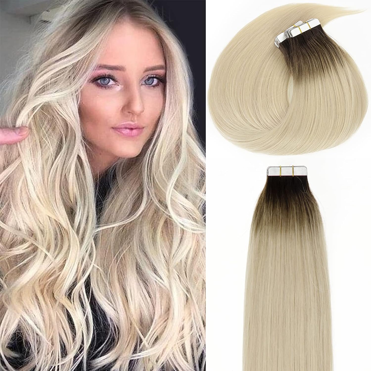 Lacer Hair Extensions Tape in Natural Hair Remy Tape [...]