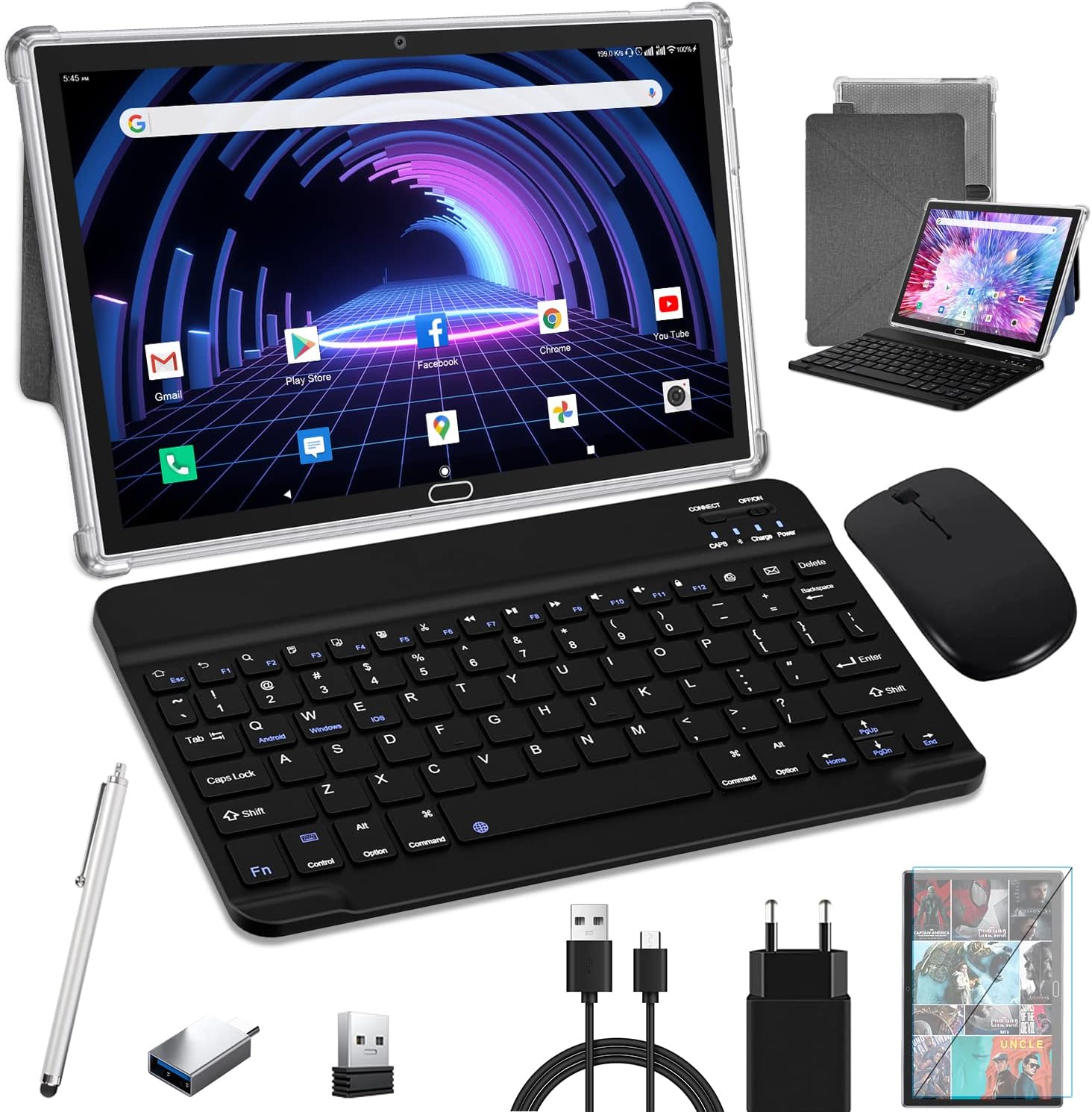 Tablet with Keyboard, Android 11.0 2 in 1 Tablets, [...]