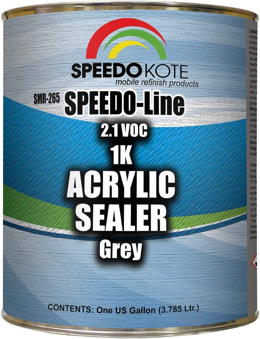 Acrylic Fast Dry 2.1 voc 1K Sealer Gray, one Gallon , [...]