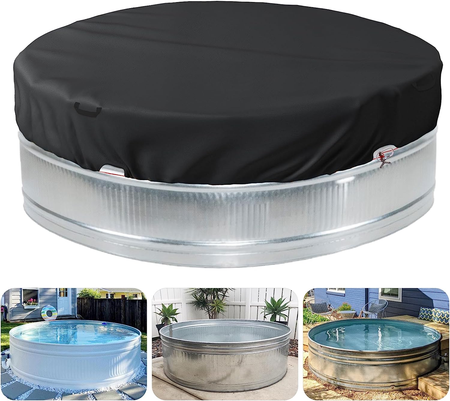 Sobana 5-6 ft Steel Round Stock Tank Pool Cover - [...]