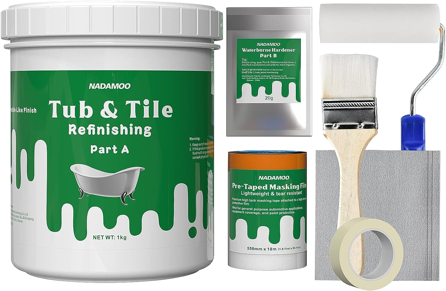 NADAMOO Tub and Tile Refinishing Kit (1kg / 35 oz, [...]