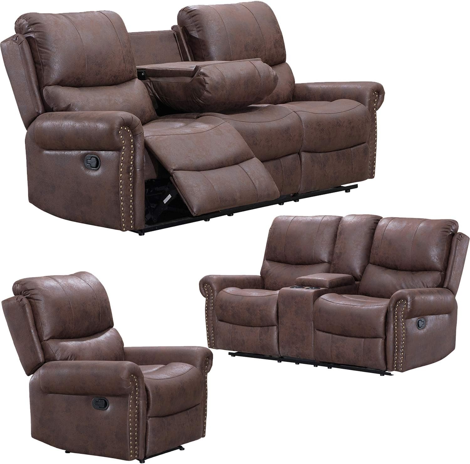 Recliner Sofa for Living Room Set Reclining Couch Sofa [...]