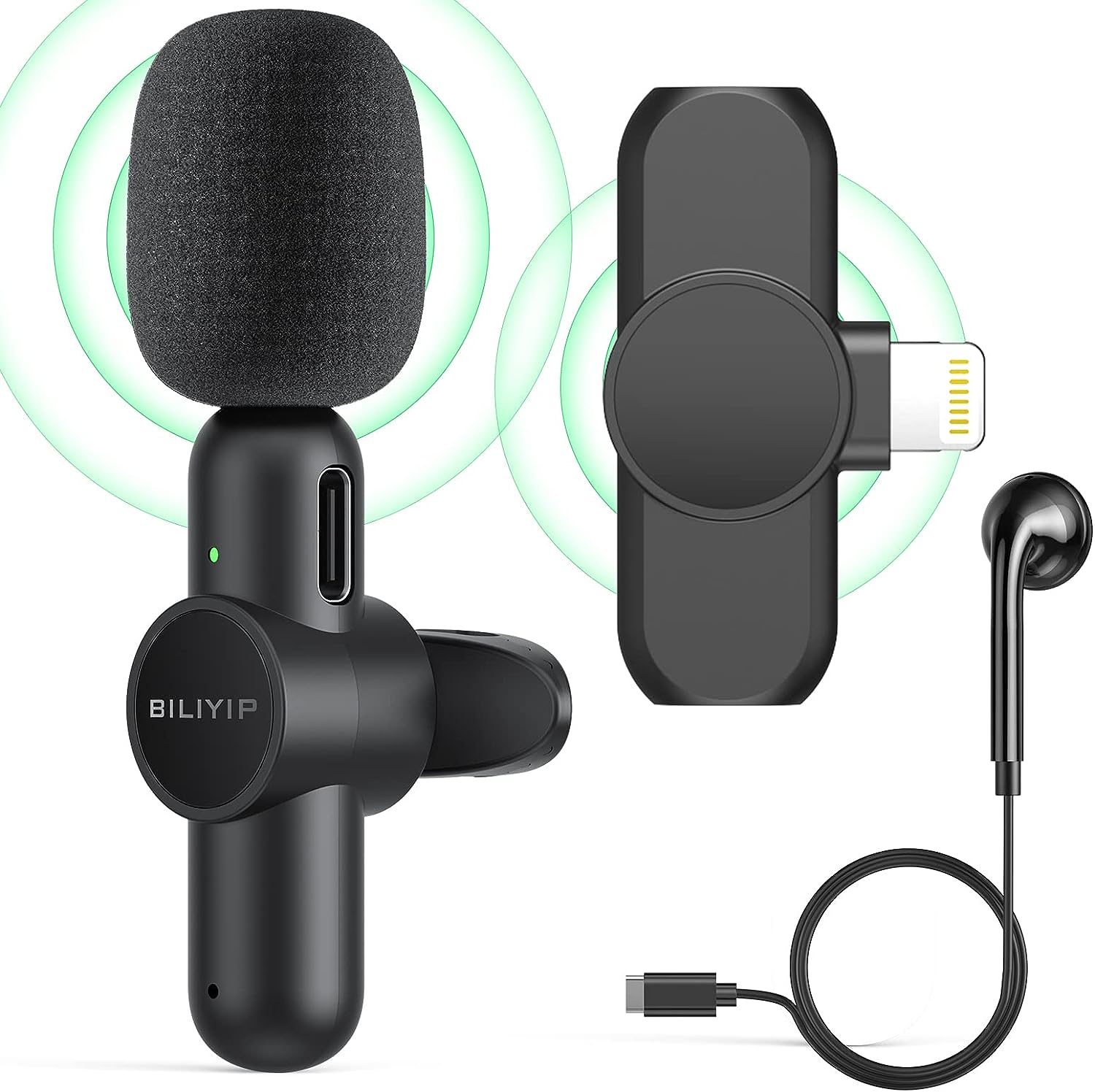 Wireless Lavalier Microphone for iPhone/iPad, Plug- [...]
