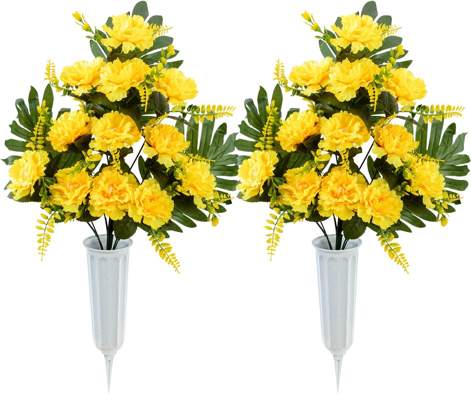 XONOR Artificial Cemetery Flowers for Grave, Set of 2 [...]