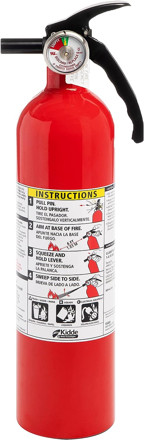 Kidde Fire Extinguisher for Home, 1-A:10-B:C, Dry [...]